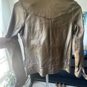 Mike & Chris: Gold tone leather jacket size small